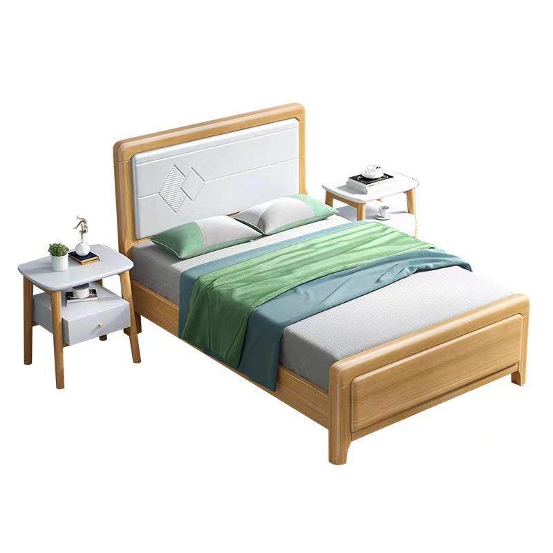 儿童床双人床榉木小户型卧室现代简约实木单人床1.2米男孩女孩床,淘宝优惠券,粉丝福利购,淘宝优惠卷