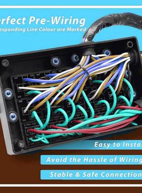 15个插槽带预接线汽车卡车通用防水继电器盒12V保险丝继电器盒