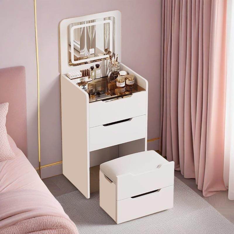 网红梳妆台现代简约多功能翻盖桌子卧室小户型收纳柜化妆台奶油风,淘宝优惠券,粉丝福利购,淘宝优惠卷