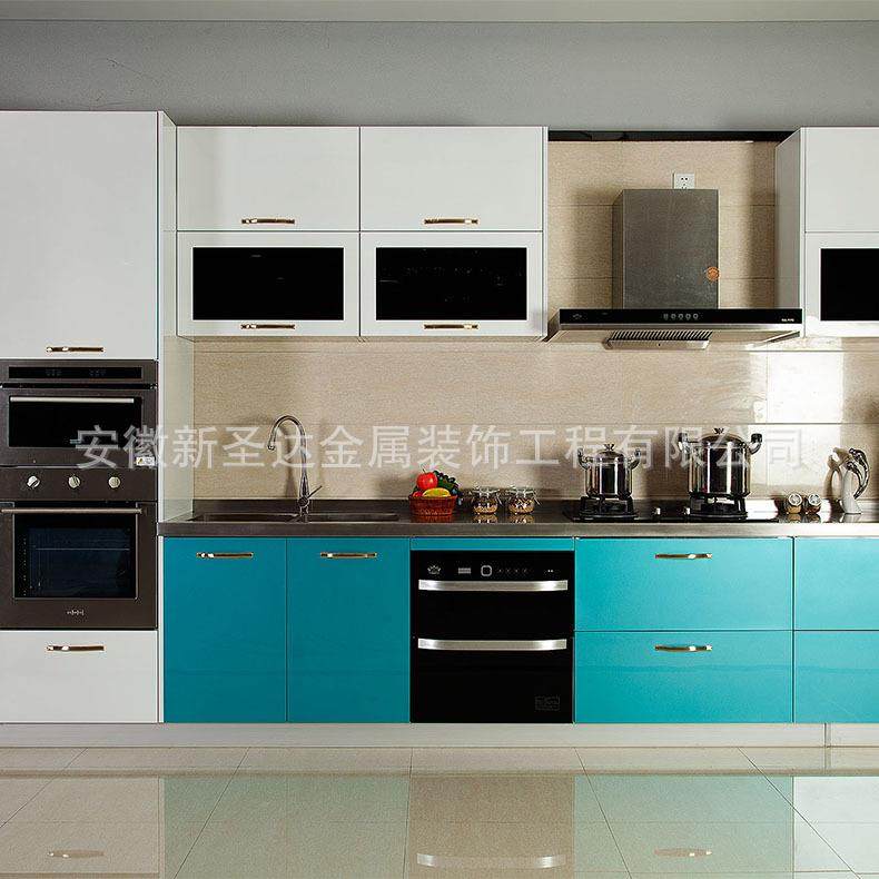 彩色不锈钢橱柜台面别墅智能家用整体不锈钢橱柜组合铝合金台面,淘宝优惠券,粉丝福利购,淘宝优惠卷