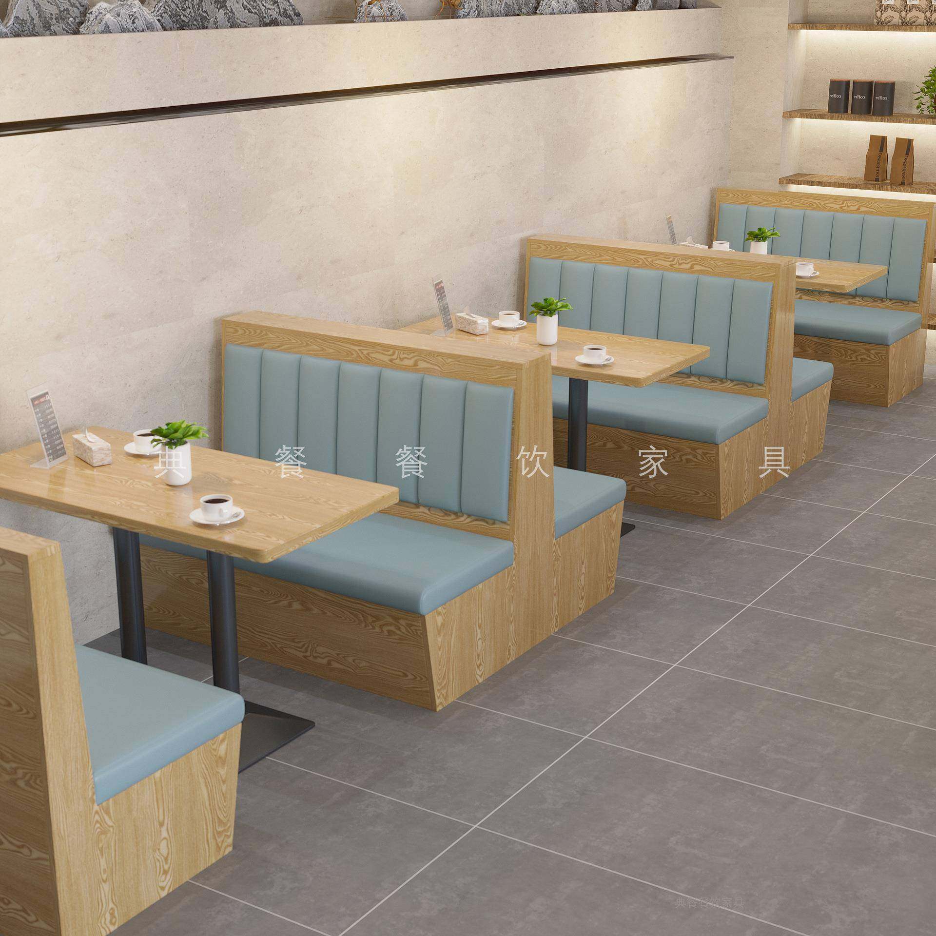 餐饮桌椅组合面馆快餐小吃店餐桌汉堡餐厅甜品店靠墙卡座沙发,淘宝优惠券,粉丝福利购,淘宝优惠卷