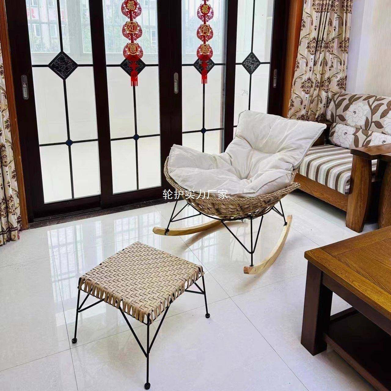 复古摇摇椅家用阳台休闲单人椅懒人沙发摇椅成人躺椅夏季户外藤椅,淘宝优惠券,粉丝福利购,淘宝优惠卷