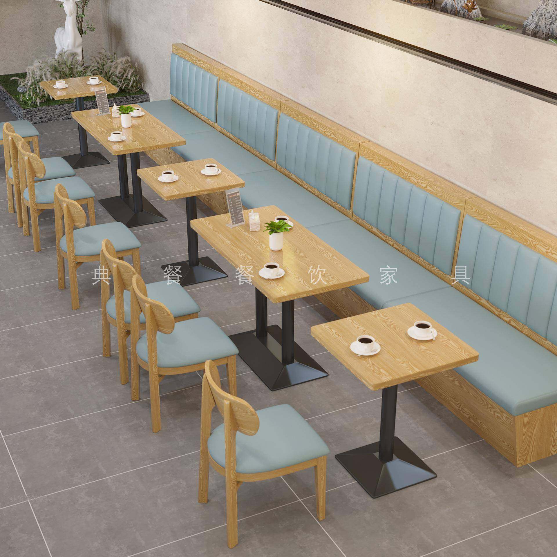 餐饮桌椅组合面馆快餐小吃店餐桌汉堡餐厅甜品店靠墙卡座沙发,淘宝优惠券,粉丝福利购,淘宝优惠卷