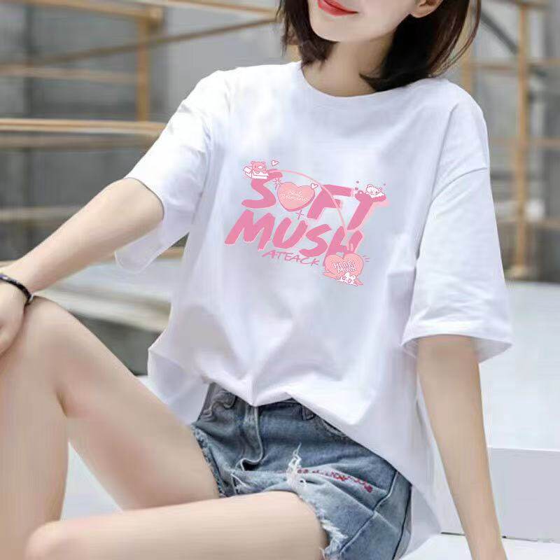 纯棉重磅潮牌印花短袖T恤衫男女夏季新款宽松美式半袖上衣6