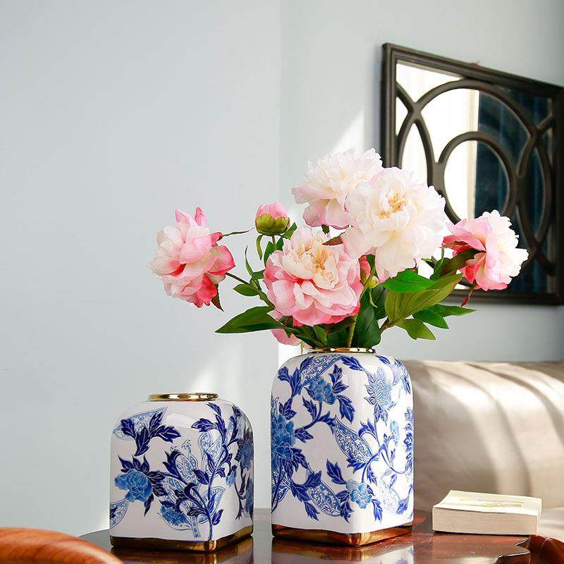 青花瓷陶瓷储物收纳罐子软装饰品手绘花瓶摆件高级感玄关茶几摆件,淘宝优惠券,粉丝福利购,淘宝优惠卷