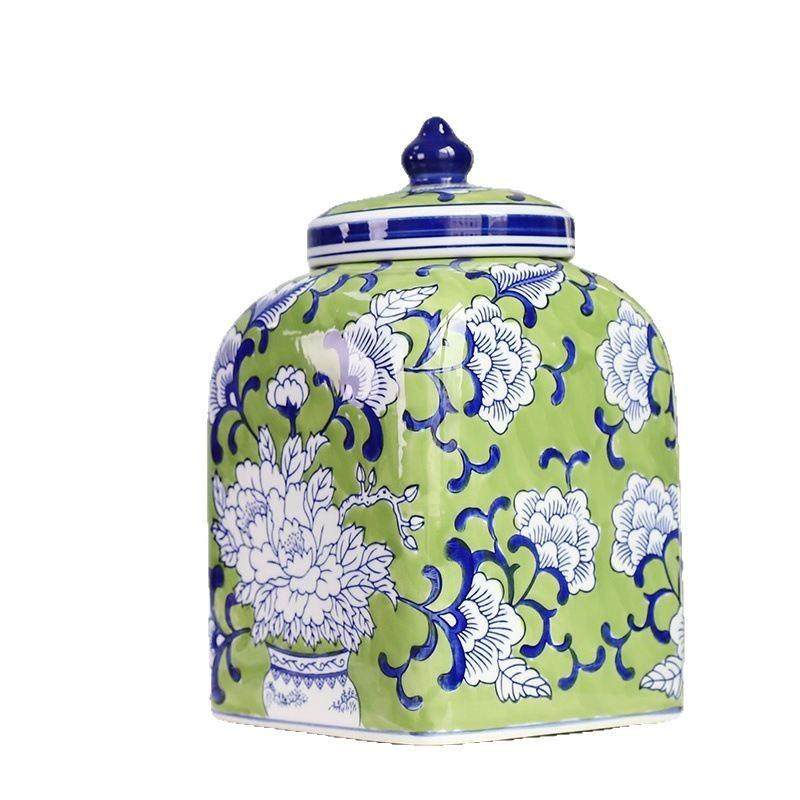 青花瓷陶瓷储物收纳罐子软装饰品手绘花瓶摆件高级感玄关茶几摆件,淘宝优惠券,粉丝福利购,淘宝优惠卷