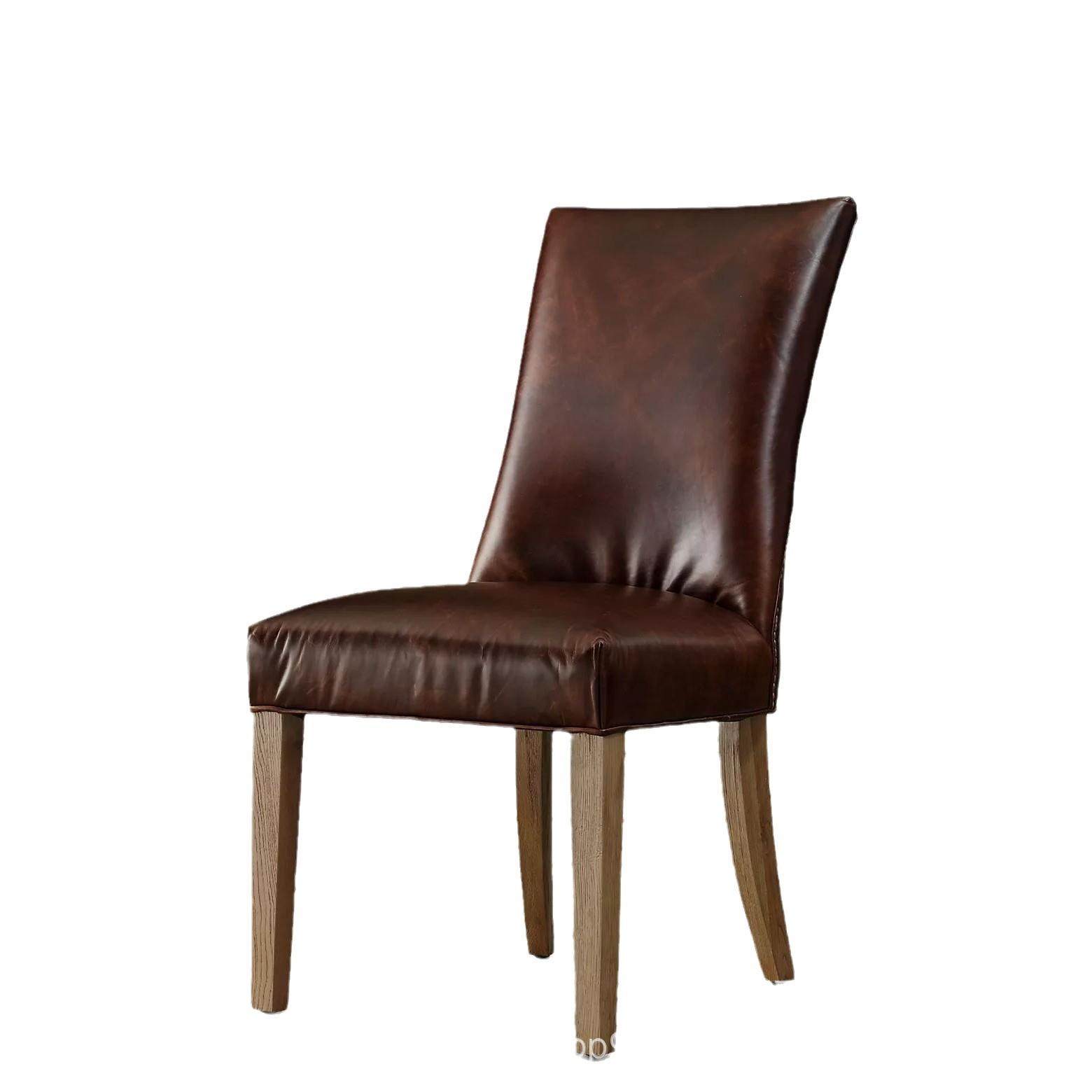 美式复古实木餐椅家用餐桌凳子靠背扶手椅软包现代简约书椅高端,淘宝优惠券,粉丝福利购,淘宝优惠卷