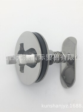 不锈钢316圆形地板钩锁扣提手旋转锁游艇房车五金配件外径78mm