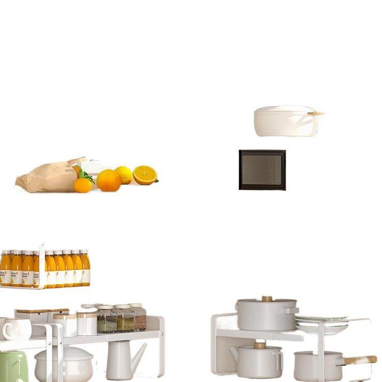 伸缩厨房置物架面台面橱柜柜隔板分层架内调料收纳锅架桌小可无品,淘宝优惠券,粉丝福利购,淘宝优惠卷