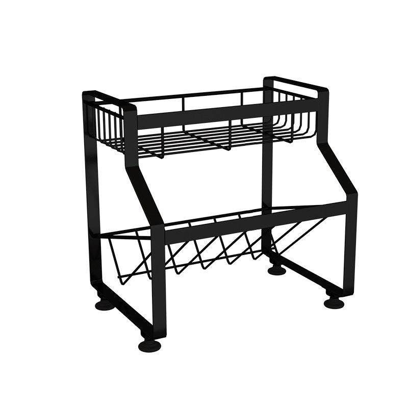 黑色不锈钢厨房收纳置物架墙上免打孔落地酱油瓶厨房壁挂式调料架,淘宝优惠券,粉丝福利购,淘宝优惠卷