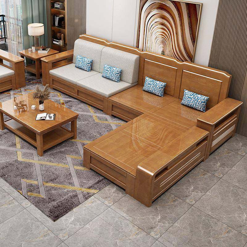 中式实木沙发组合冬夏两用现代简约转角客厅大小户型高靠储物家具,淘宝优惠券,粉丝福利购,淘宝优惠卷