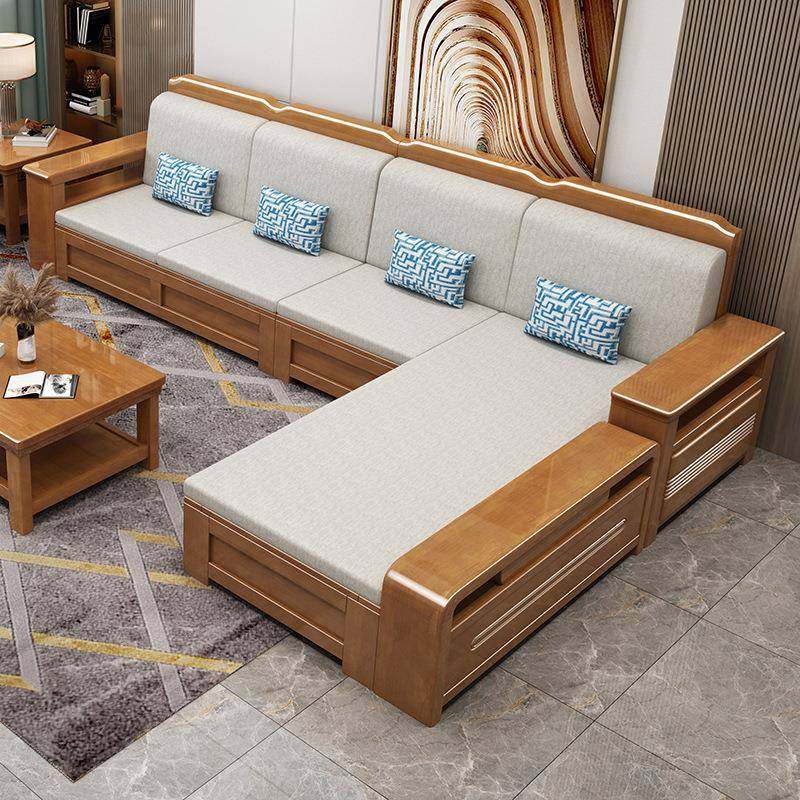 中式实木沙发组合冬夏两用现代简约转角客厅大小户型高靠储物家具,淘宝优惠券,粉丝福利购,淘宝优惠卷