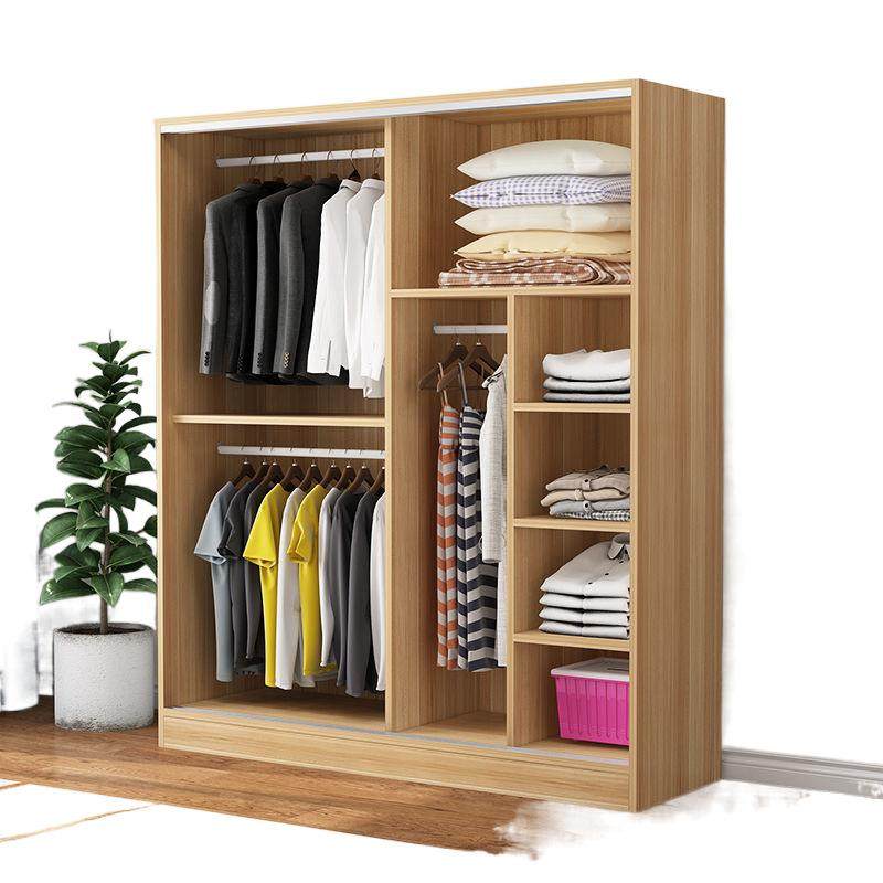 奥易迈衣柜带抽屉推拉门全实木实木板式简易收纳柜储物柜家用卧室,淘宝优惠券,粉丝福利购,淘宝优惠卷