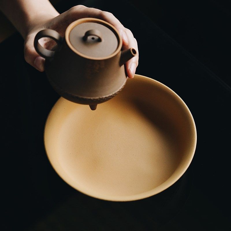 褐砖釉紫砂手拉壶承里作手工回纹干泡台茶具配件茶托储水底座壶托,淘宝优惠券,粉丝福利购,淘宝优惠卷