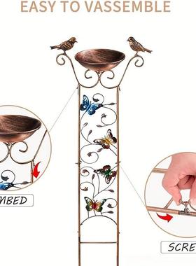 可拆01231452卸爬藤户架鸟澡盆花园架攀爬物植外二合一多功能花喂