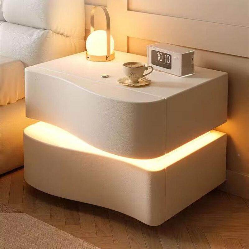 SZK新奶风简约现油实木你床头柜智能小型代超窄极简迷三抽收纳床,淘宝优惠券,粉丝福利购,淘宝优惠卷