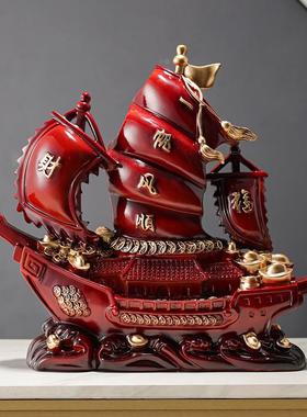 新款一帆客风顺帆船件厅装玄关柜办公桌饰招财NMR店铺开业摆乔迁