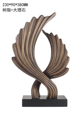 美豹代抽象几何摆件居雕现塑玄关130办公家室店酒样板间书柜软装