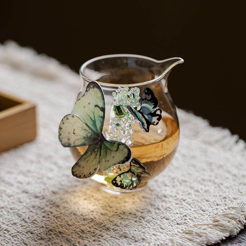 弥言创意蝴蝶公道杯纯手工手作璃玻杯UKY家用高硅分茶硼器茶道配,淘宝优惠券,粉丝福利购,淘宝优惠卷