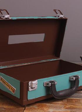 美式复PS159古收音客机纸装巾盒欧式家居餐桌提箱抽手纸盒厅饰品