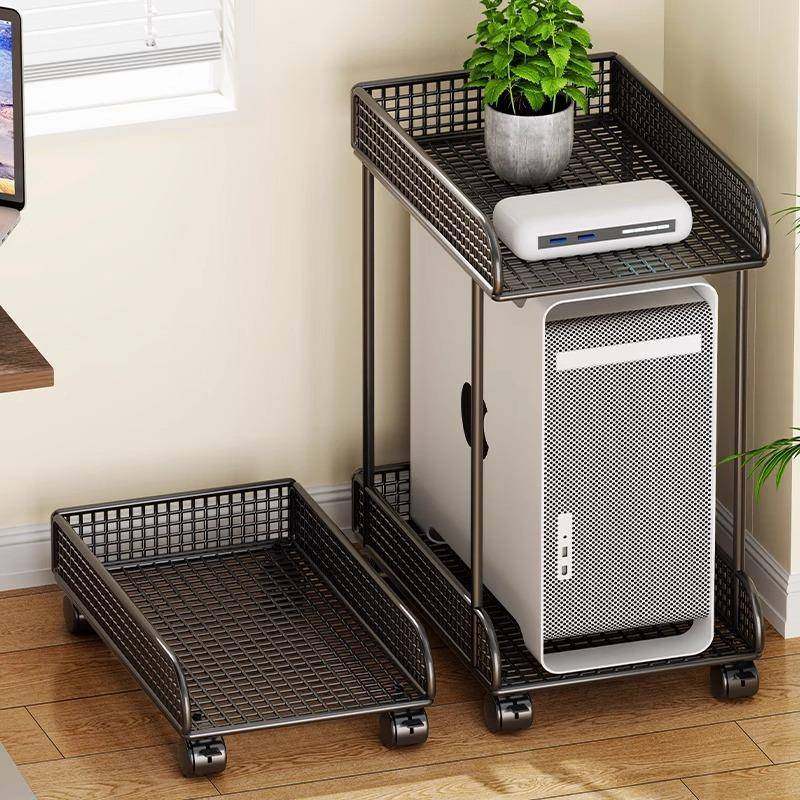 Host bracket chassis rack desktop computer KDT rack under the table two-layer chassis rack electric bracket base bracket