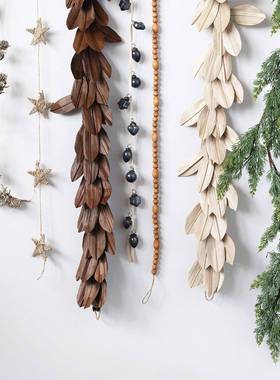 圣HE202308米诞节人造3M雪松藤条节装饰餐桌桌面饰摆墙面日活动氛