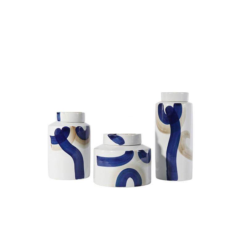 现代创意简约家居轻奢陶瓷储物罐花瓶花插艺术摆件样板房软装饰品,淘宝优惠券,粉丝福利购,淘宝优惠卷