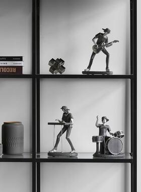 创意摇酒摇滚乐队柜装饰品品摆装件客厅桌面电视柜家居滚饰办公室