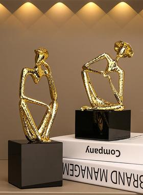 轻奢复人物造型古摆件创意家居办公室玄BJ-0369念桌面装饰纪品工