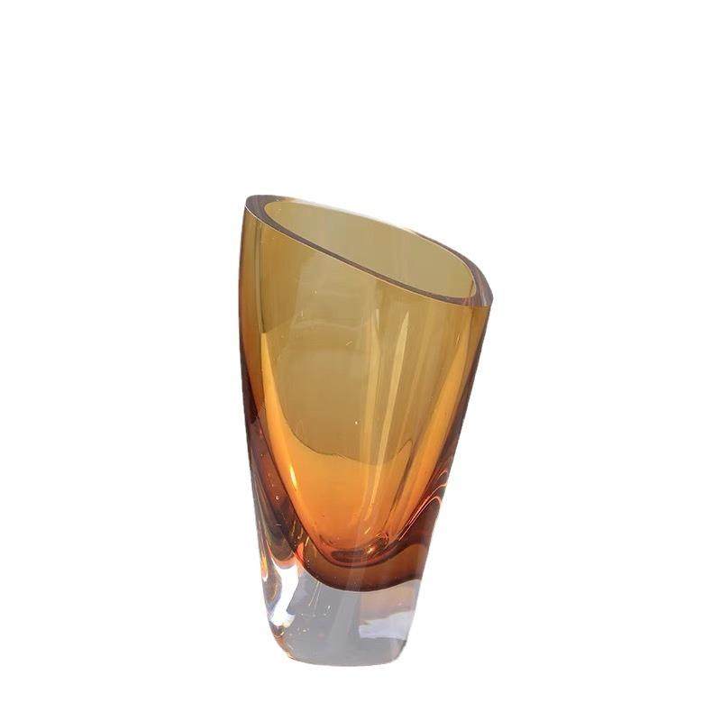 现代简约琉璃花瓶摆件创意客厅插花器轻奢样板间玄关桌面软装饰品,淘宝优惠券,粉丝福利购,淘宝优惠卷