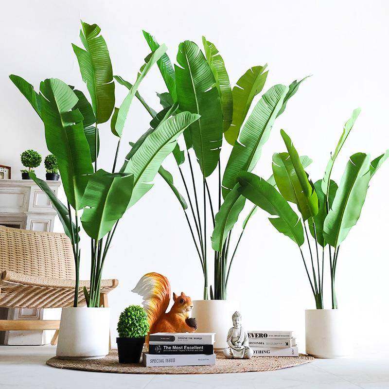北欧大型仿真绿植物旅人蕉客厅室内装饰假树落地盆栽盆景家居摆件,淘宝优惠券,粉丝福利购,淘宝优惠卷