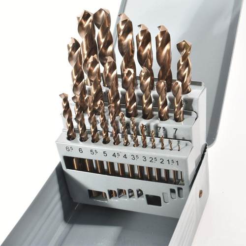 含钴麻花钻头高速钢直柄25pcs铁盒套装多规格不锈钢电钻打孔钻头 - 图1