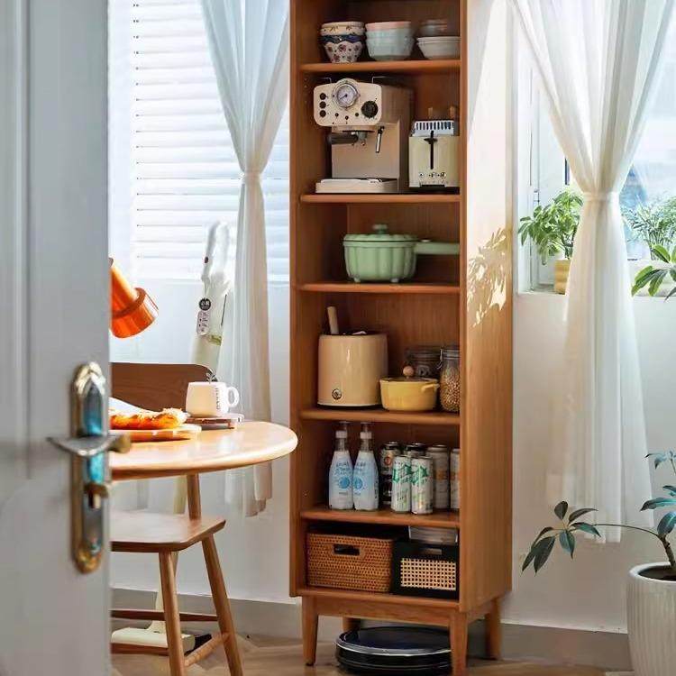 北欧实木书柜家用小户型带玻璃门靠墙书橱办公室简约落地储物书架,淘宝优惠券,粉丝福利购,淘宝优惠卷