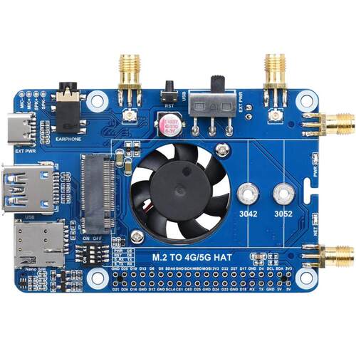 SIM8202G/8262E-M2树莓派5G通信扩展板 四天线5G NSA全网通多频段 - 图1