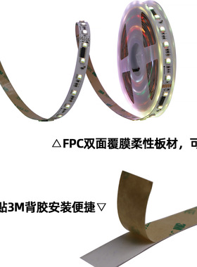 新款5050RGBCW五合一灯带DMX512麦爵士控台可控制可编程跑马灯带
