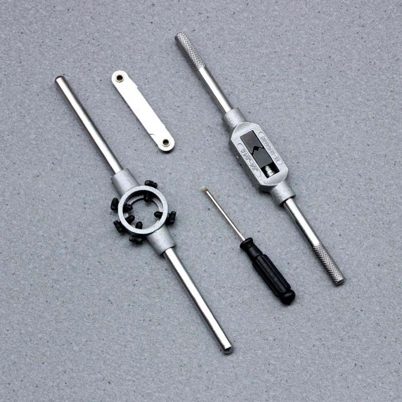 32PC丝锥板牙绞手套装 铁盒厂家五金工具 徳标32件套丝攻板牙组套 - 图2