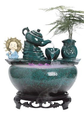 鱼缸增氧自制流水造景循环水摆件配件喷泉加湿器庭院瀑布鱼池装饰