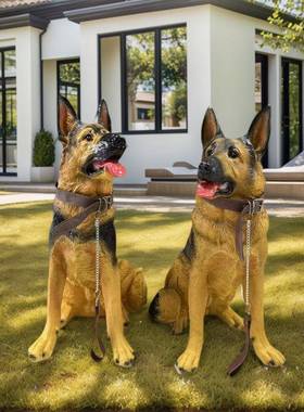 花园庭院现代客厅家居树脂模动物型装饰仿真狼拉狗布大拉多g001犬