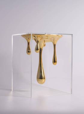 子现代轻奢创意罩水滴摆件售品楼处软装饰开陈放柜茶B0574几列艺