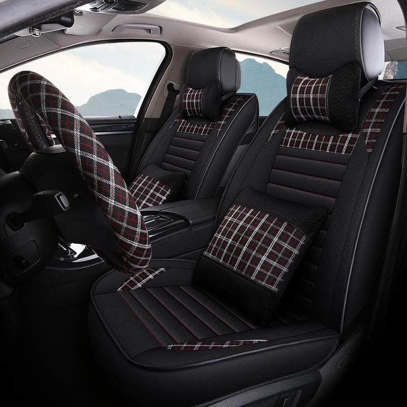 款全包围汽车坐垫全四季通用亚麻包麦冬新季坐套布艺座套L57无品,淘宝优惠券,粉丝福利购,淘宝优惠卷
