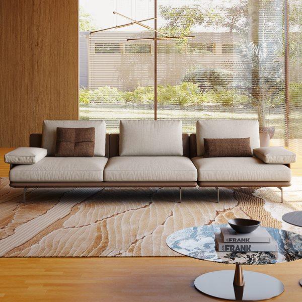 PAULJOHN布艺沙发法式现代棉麻可调节靠头客厅小户型三人皮布沙发,淘宝优惠券,粉丝福利购,淘宝优惠卷