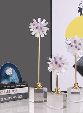 现代关轻奢家居家饰创意天晶然水球特S1550色样板间品玄金属摆件