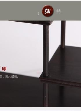 紫光檀迷你博GBJ古架陈设器架架奇石底花瓶底座紫座砂壶瓷架