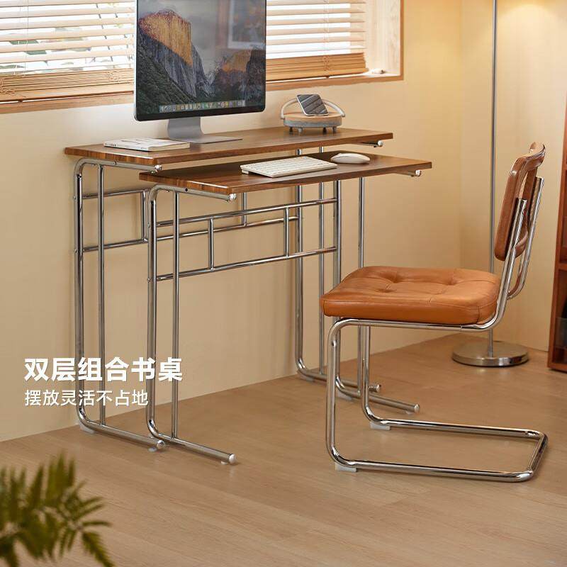 730艺古风移动双层书桌电桌复小户型桌子休脑闲椅组合窄金属工茶,淘宝优惠券,粉丝福利购,淘宝优惠卷