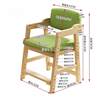 Solid wood children's dining chair, adjustable lift, homework backrest, soft seat, stool, simple student desk chair