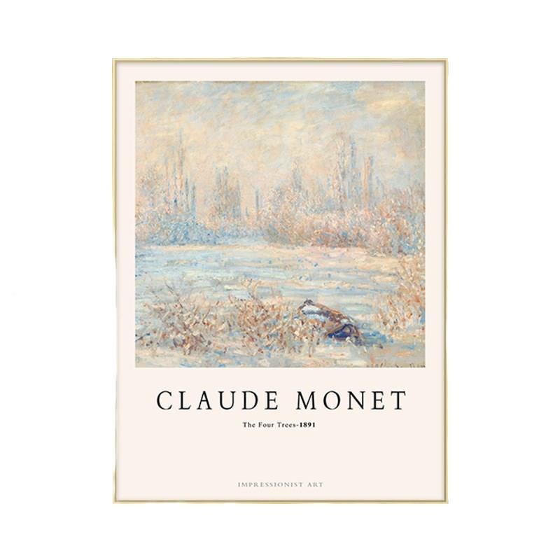 总竖款电表箱装饰画莫OQB风景现代C约开关简遮挡箱壁画艺术奈电源 - 图2