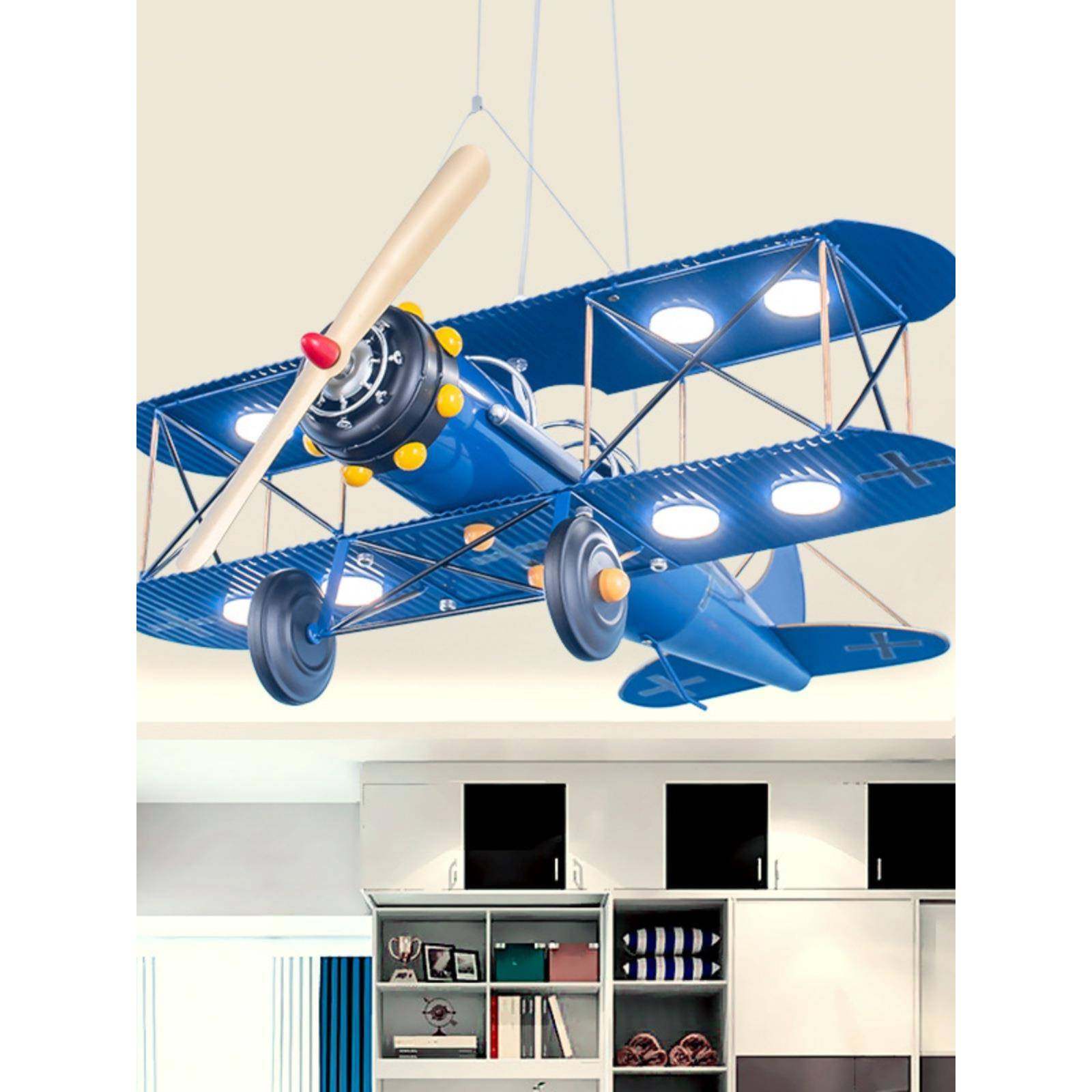 402复古飞机儿式童房男孩卧间室吸顶灯具欧式美卡通创意L吊ED护眼,淘宝优惠券,粉丝福利购,淘宝优惠卷