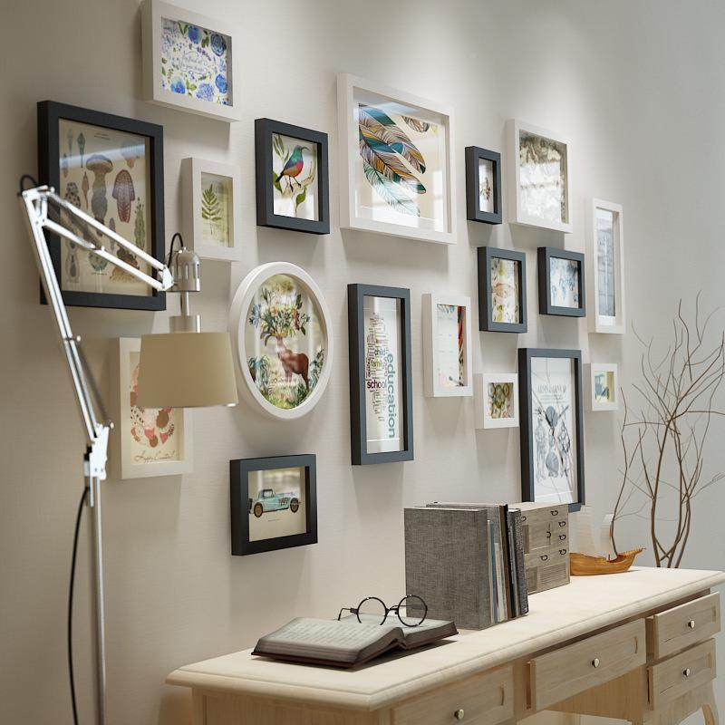 墙包片邮卡拉瓦乔实框木相创意照墙/相2137框/相框组合,淘宝优惠券,粉丝福利购,淘宝优惠卷