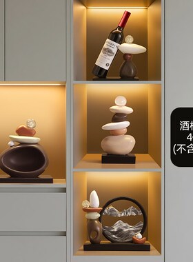 轻奢时来运转摆件入户玄关钥匙收纳客厅桌面高档T装饰乔迁搬家礼