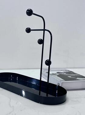 新室中式金属异形纳盘摆件样板086房办公茶几客收厅桌面托家居装